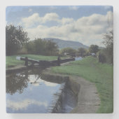 運河をテーマにした ストーンコースター (正面)