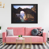 運河を持つ建築景観 キャンバスプリント (インサイチュ (リビング))