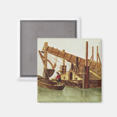 運河を浚渫する マグネット (正面/裏面)