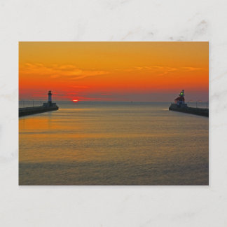 運河を通る日の出 ポストカード