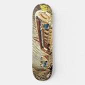 運河セールボートの経路の風景。抽象芸術アートおもしろい スケートボード (正面)