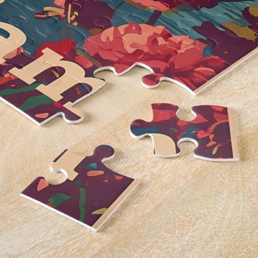 運河チャーム:ヴィンテージアムステルダムポストカード ジグソーパズル (側面)