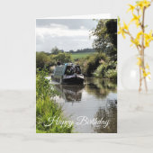 運河ナローボートカード カード (黄色い花)