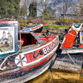 運河ナローボート アクセントクッション