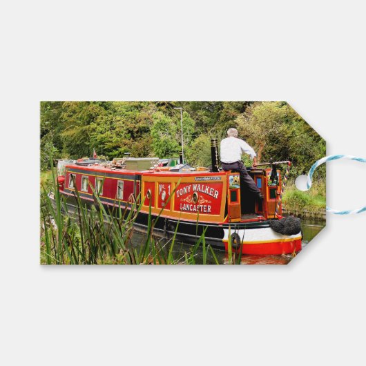 運河ナローボート ギフトタグ (正面(横))