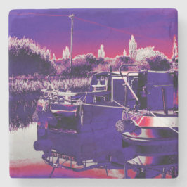 運河ナローボート ストーンコースター