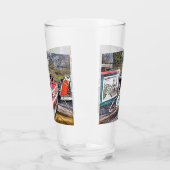 運河ナローボート タンブラーグラス (左)