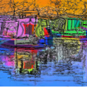 運河ボート カード