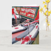 運河ボート カード (黄色い花)