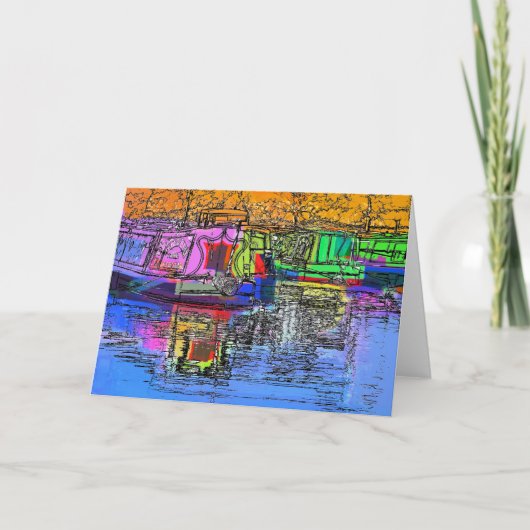 運河ボート カード (正面)