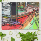 運河ボート キッチンタオル (折り畳み)