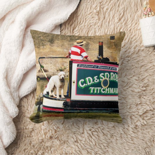 運河ボート クッション (ブランケット)