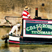 運河ボート クッション