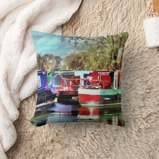 運河ボート クッション (ブランケット)