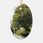 運河ボート セラミックオーナメント (左)