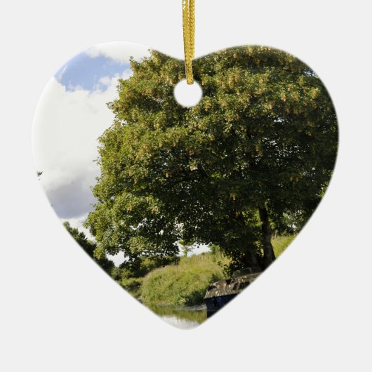 運河ボート セラミックオーナメント (正面)