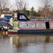 運河ボート フォトプリント           