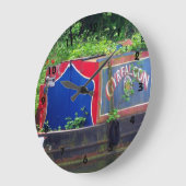 運河ボート ラージ壁時計 (傾斜)