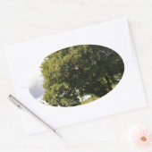 運河ボート 楕円形シール (封筒)