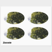 運河ボート 楕円形シール (シート)