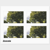 運河ボート 長方形シール (シート)