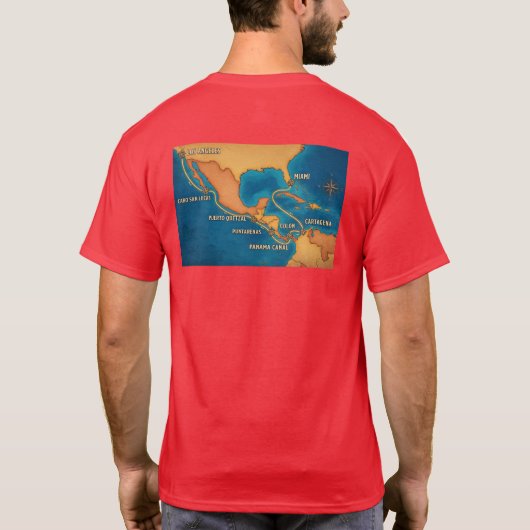 運河ルートマップ Tシャツ (裏面)
