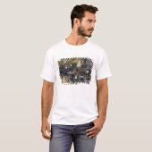 運河沿いの船と建物、 Tシャツ (正面フル)