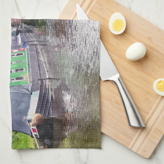 運河 キッチンタオル (四つ折り)