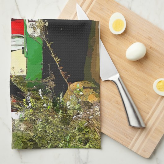 運河 キッチンタオル (四つ折り)