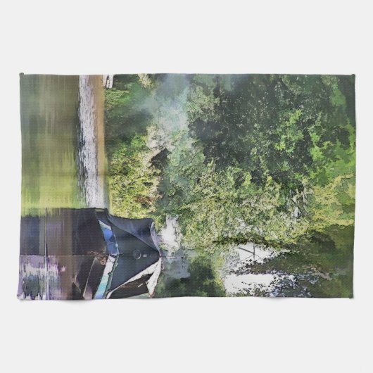 運河 キッチンタオル (横)