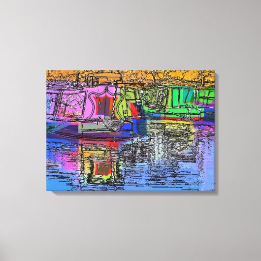 運河 キャンバスプリント (正面)