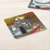運河 スクエアペーパーコースター (アングル)