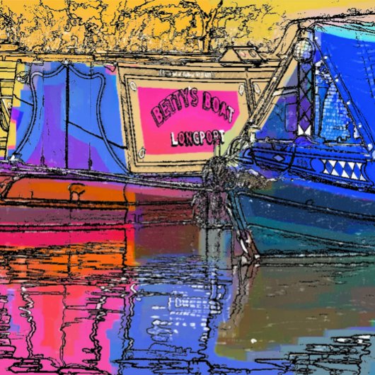 運河 スクエア壁時計