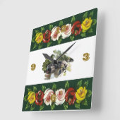 運河 スクエア壁時計 (傾斜)