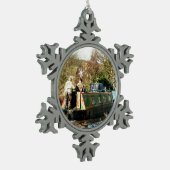 運河 スノーフレークピューターオーナメント (左)