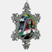 運河 スノーフレークピューターオーナメント (左)