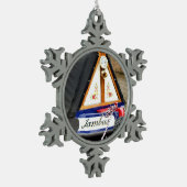 運河 スノーフレークピューターオーナメント (左)