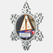 運河 スノーフレークピューターオーナメント (右)