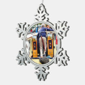 運河 スノーフレークピューターオーナメント (右)