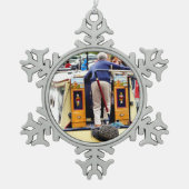 運河 スノーフレークピューターオーナメント (正面)