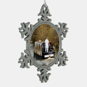 運河 スノーフレークピューターオーナメント (左)