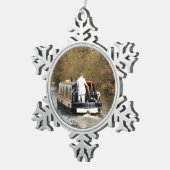 運河 スノーフレークピューターオーナメント (右)