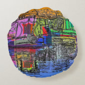 運河 ラウンドクッション (裏面)