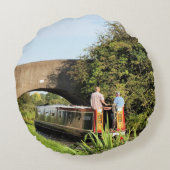 運河 ラウンドクッション (裏面)