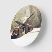 運河 ラウンド壁時計 (傾斜)