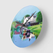 運河 ラウンド壁時計 (傾斜)