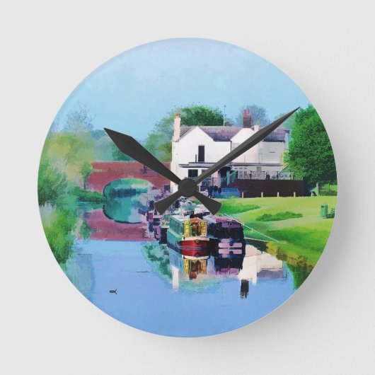 運河 ラウンド壁時計 (正面)