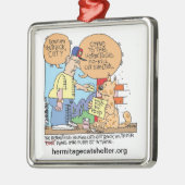 運猫のオーナメントで メタルオーナメント (左)