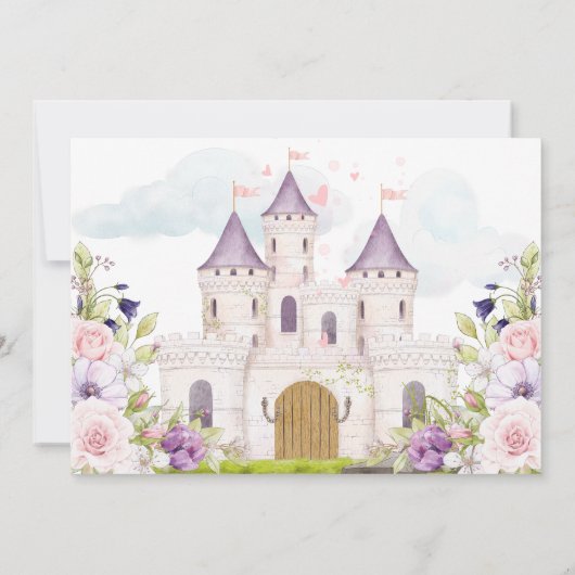 運王室の車 |ダークスキンプリンセス誕生日 招待状 (裏面)