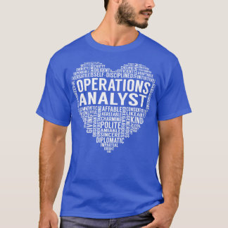 運用アナリストのハート Tシャツ
